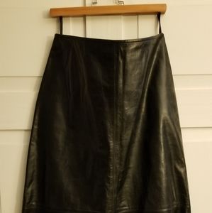 Black Leather Banana Republic Leather Skirt